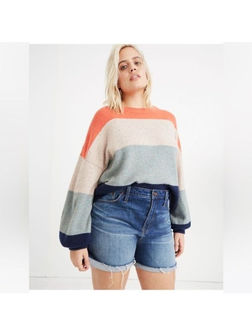 Madewell High-Rise Denim Shorts Plus Size 20 or 37 inch Waist Cut Off Raw Hem